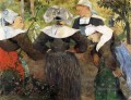 Las cuatro muchachas bretonas c Postimpresionismo Primitivismo Paul Gauguin